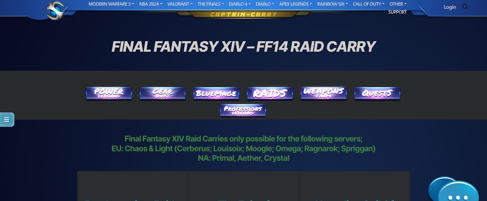 Captain-Carry.com navigates the realm of FF14 raid boost 