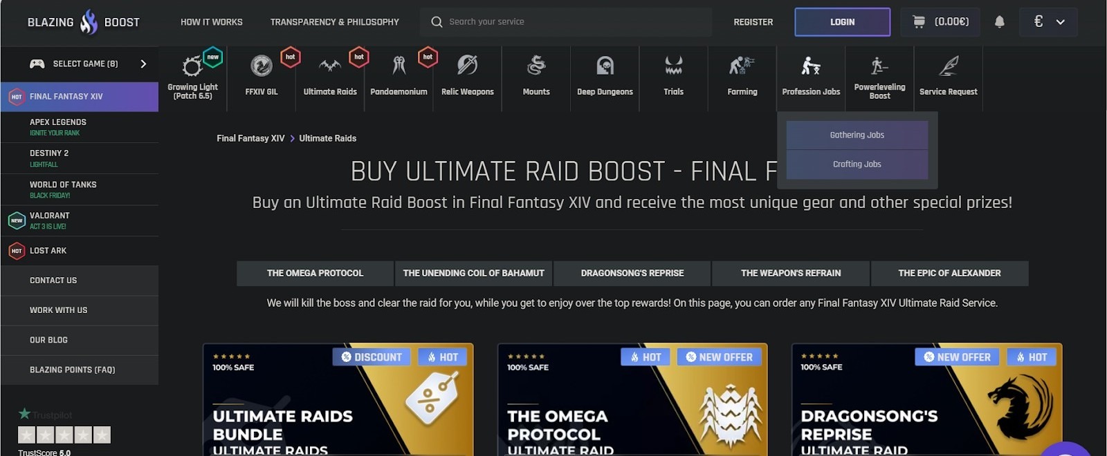 BlazingBoost.com stands out as a premier best FF14 raid carry service