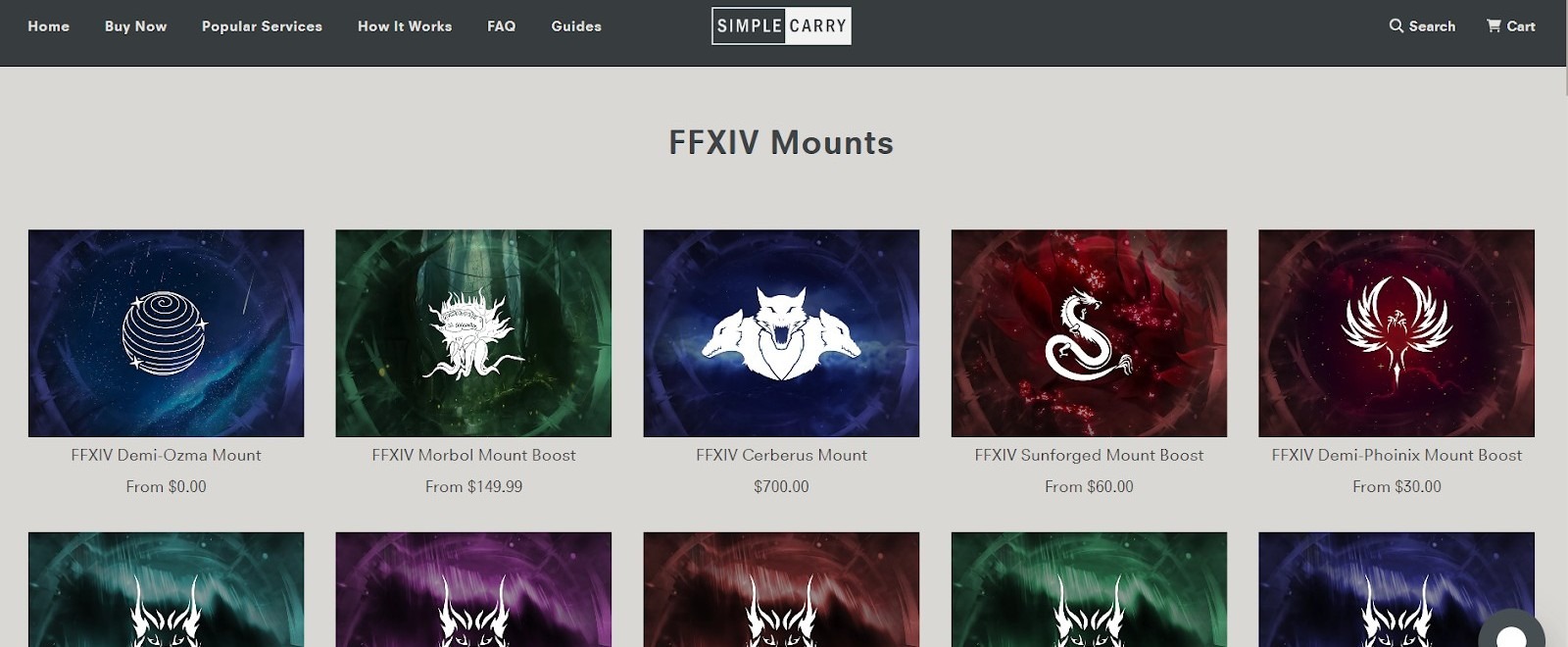 Simple-Carry.com is a contender for the best FF14 Mounts buying site seekers